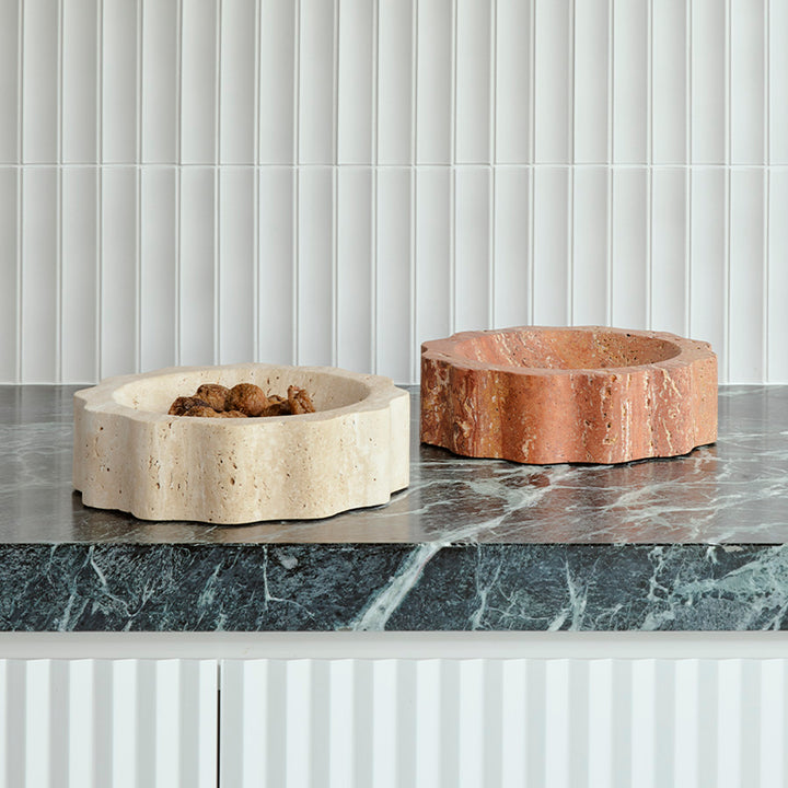 greg natale | onda bowl | white travertine - DC