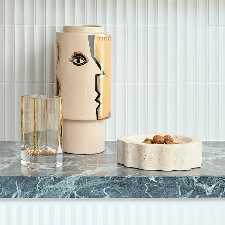 greg natale | onda bowl | white travertine - DC