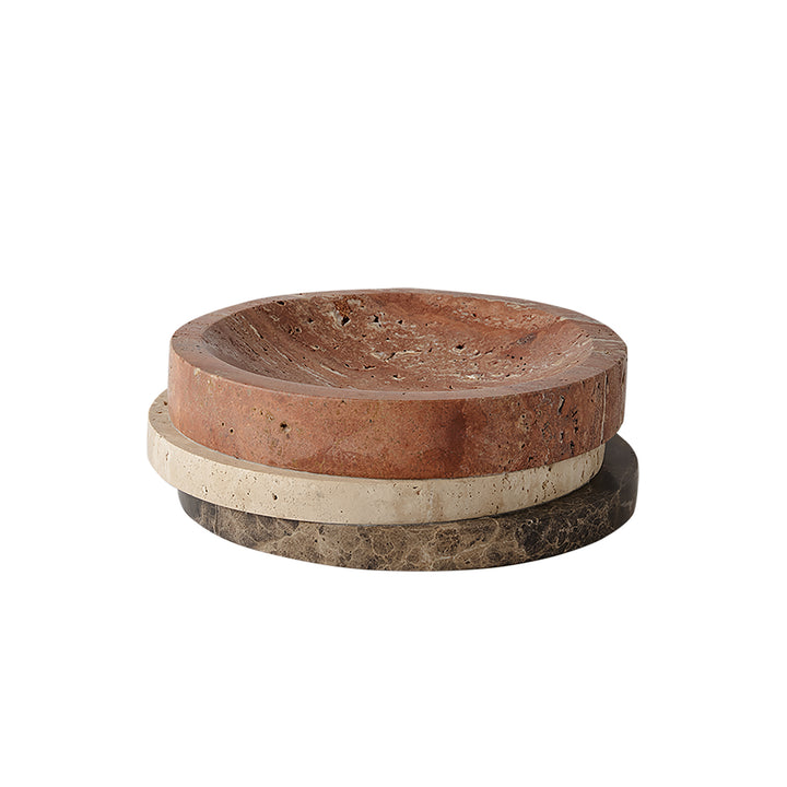 greg natale | pila bowl | travertine + emperador marble