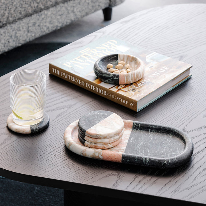 greg natale | polar coaster | set of 4 | verde + rose