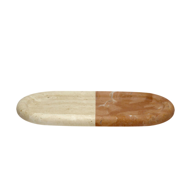 greg natale | polar tray | coral + travertine