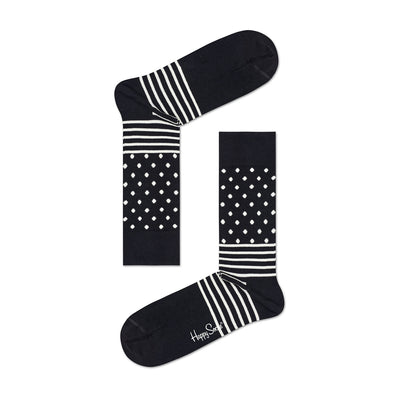 happy socks | gift set - black + white | size 41-46 - 4 pack