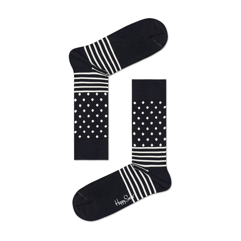 happy socks | gift set - black + white | size 41-46 - 4 pack