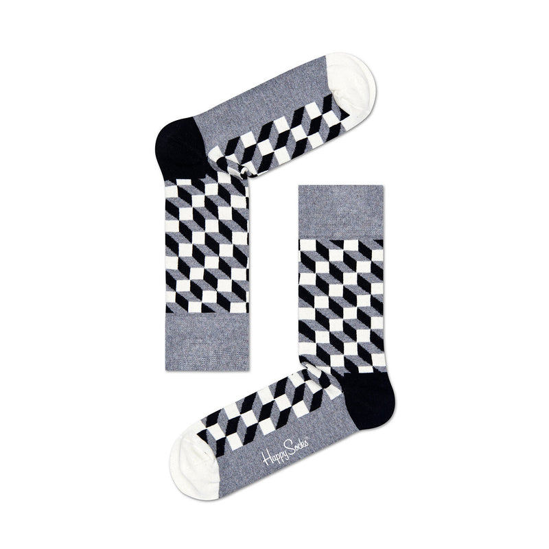 happy socks | gift set - black + white | size 41-46 - 4 pack