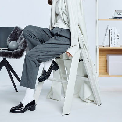 hasegawa | lucano 2 step ladder | crystal grey