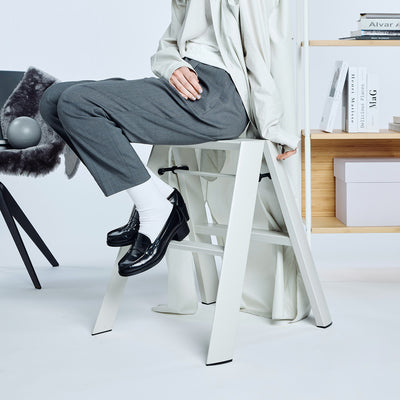hasegawa | lucano 2 step ladder | crystal grey