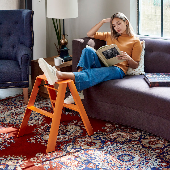 hasegawa | lucano 2 step ladder | orange