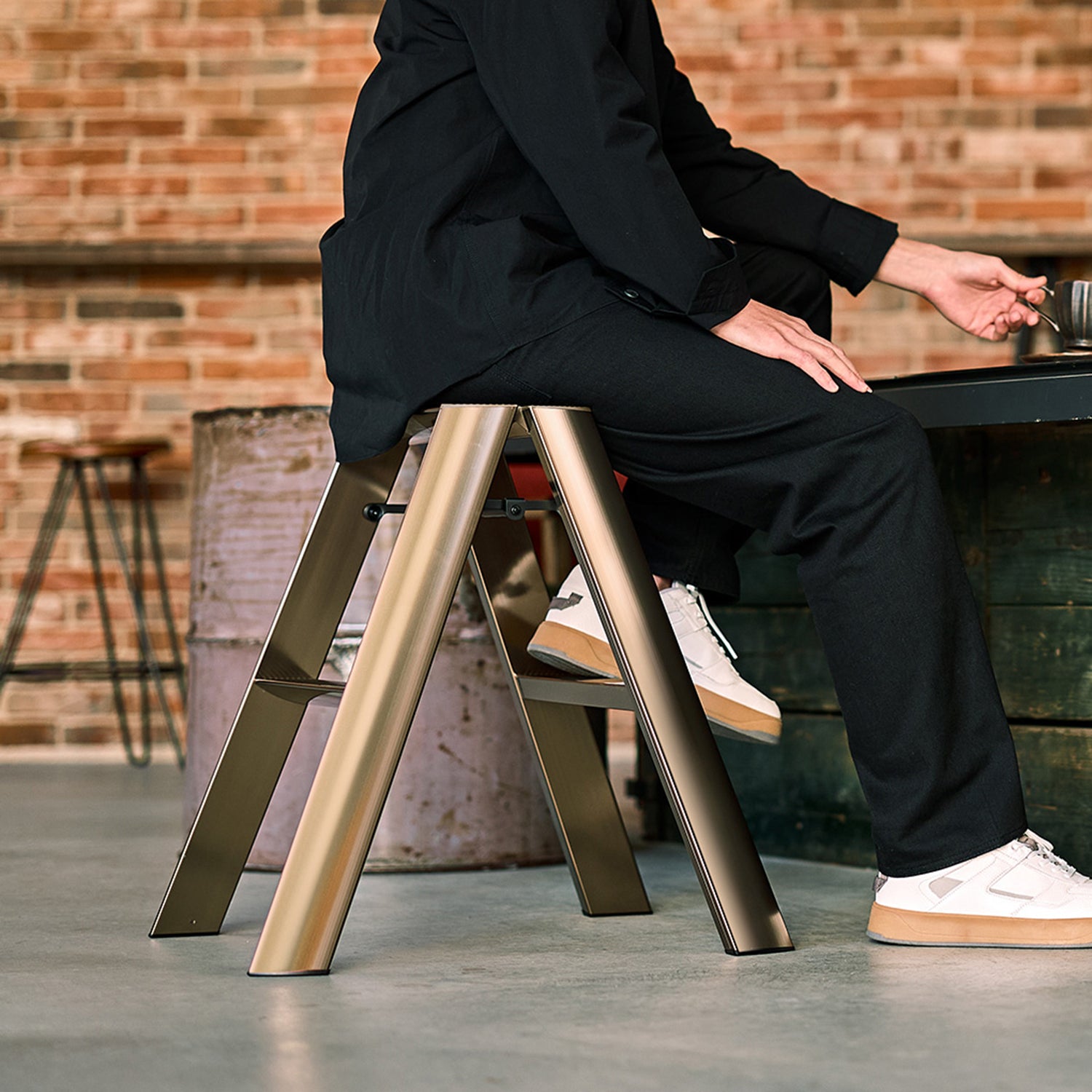 hasegawa | lucano 2 step ladder premium | gold (japan) - LC – top3