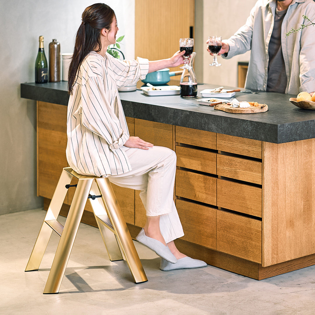 hasegawa | lucano 2 step ladder premium | gold (japan) - LC