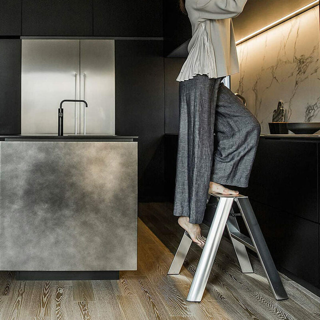 hasegawa | lucano 2 step ladder premium | silver (japan) - LC