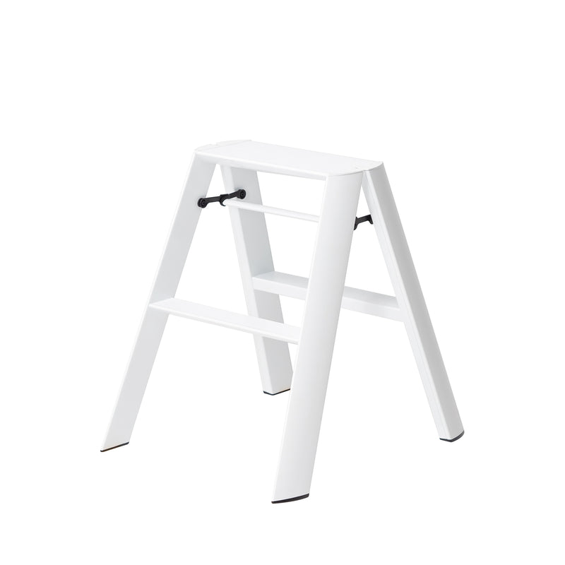 hasegawa | lucano 2 step ladder | white