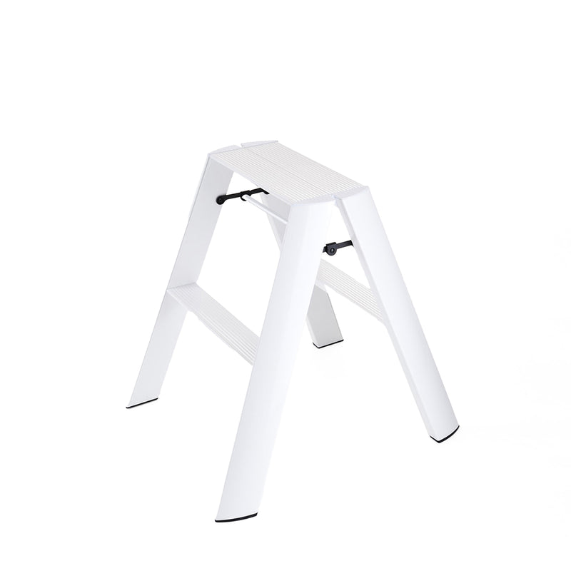 hasegawa | lucano 2 step ladder | white