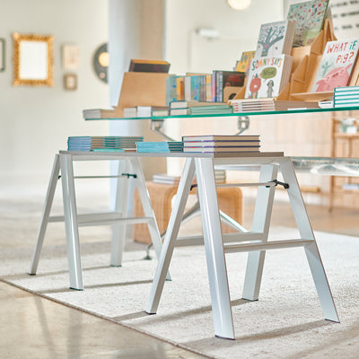 hasegawa | lucano 2 step ladder | white