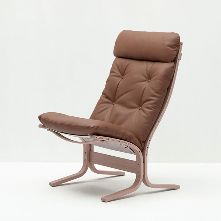 lk hjelle | siesta classic 300 chair | high back | oak + rustical tan leather