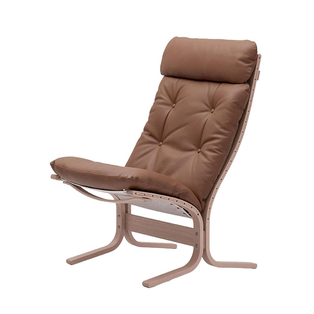 lk hjelle | siesta classic 300 chair | high back | oak + rustical tan leather