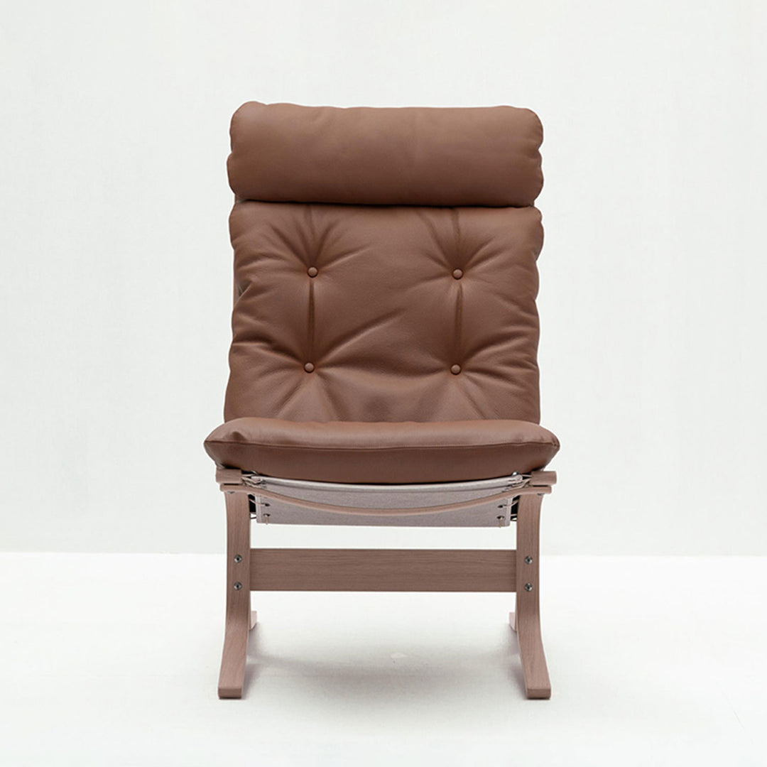 lk hjelle | siesta classic 300 chair | high back | oak + rustical tan leather