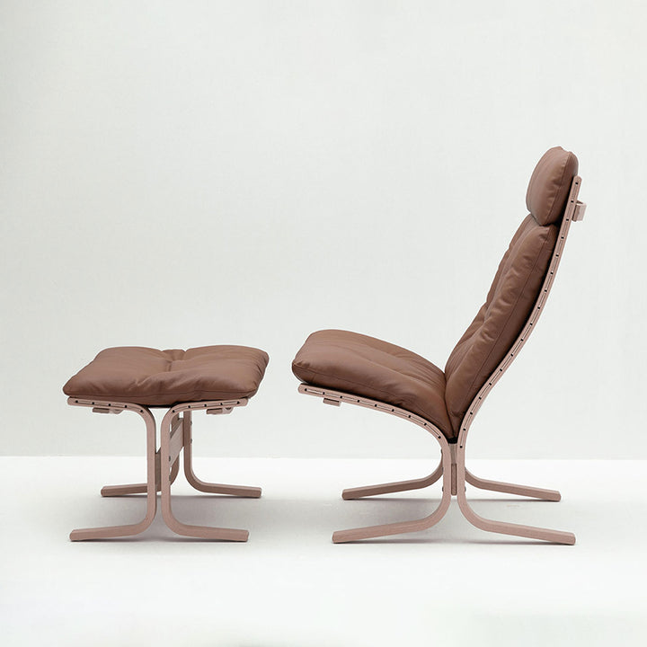 hjelle | siesta classic 304 footstool | oak + rustical tan leather