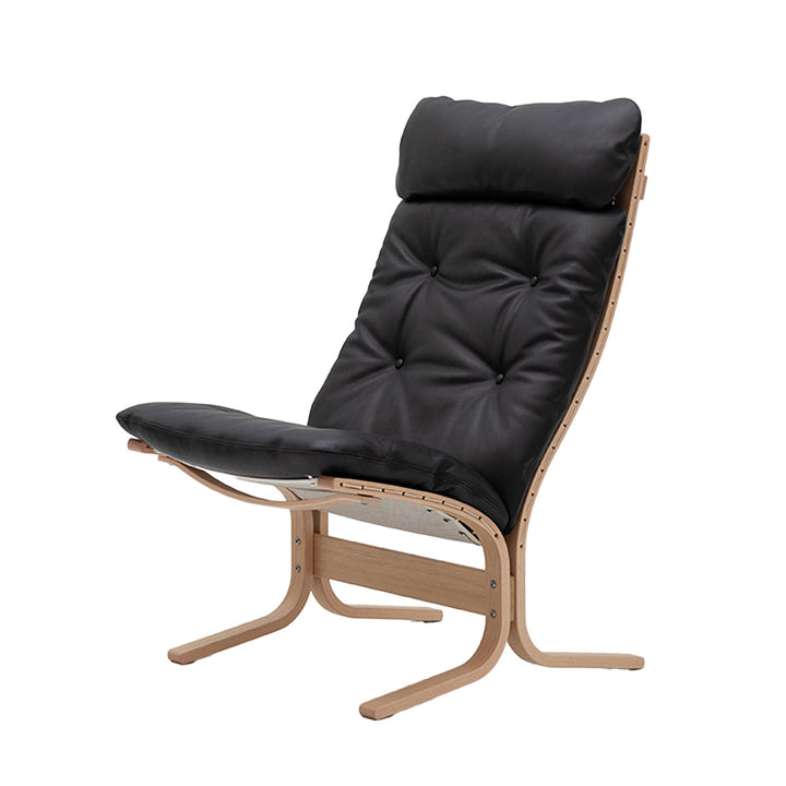 lk hjelle | siesta classic 300 chair | high back | oak + hemsen HA19 leather