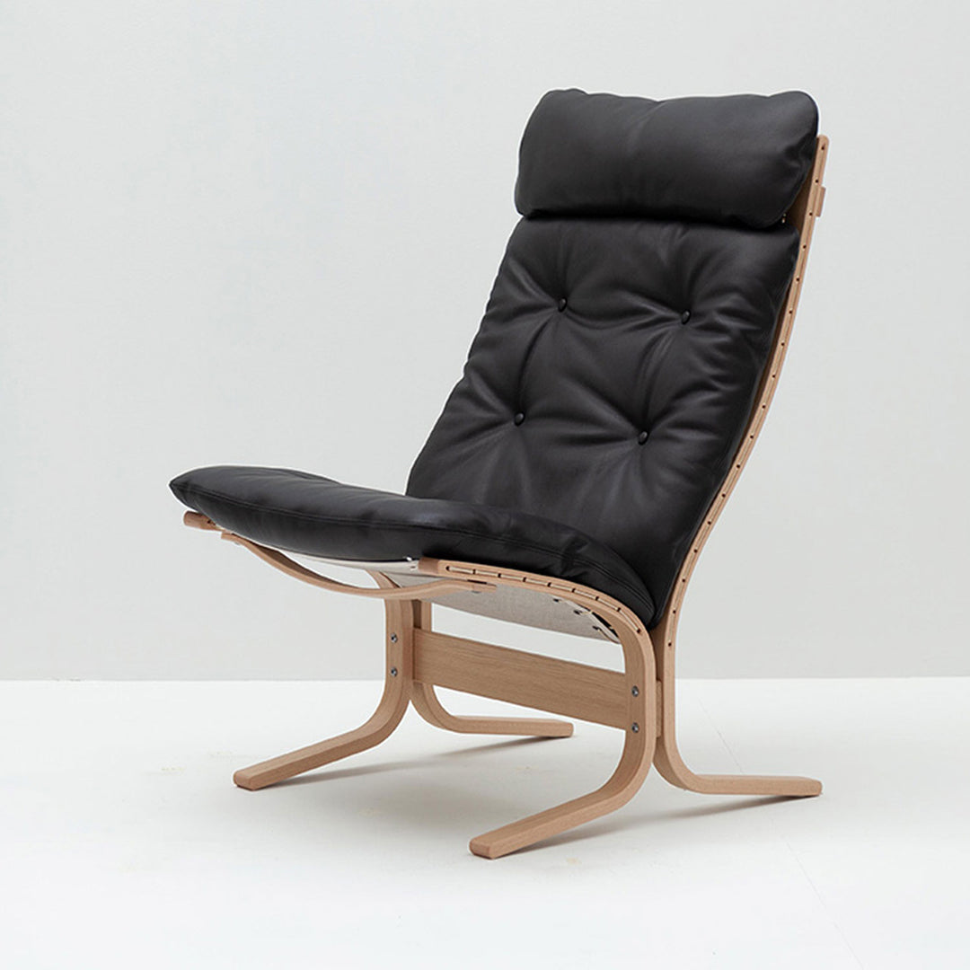 lk hjelle | siesta classic 300 chair | high back | oak + hemsen HA19 leather