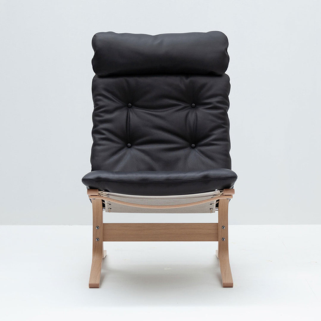 lk hjelle | siesta classic 300 chair | high back | oak + hemsen HA19 leather