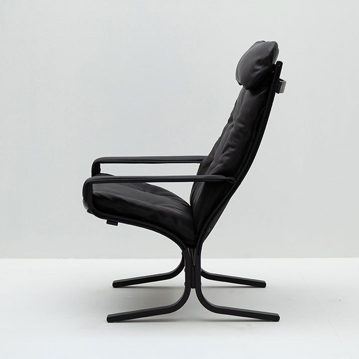 lk hjelle | siesta classic 301 chair | high back with arms | black oak + hemsen HA19 leather
