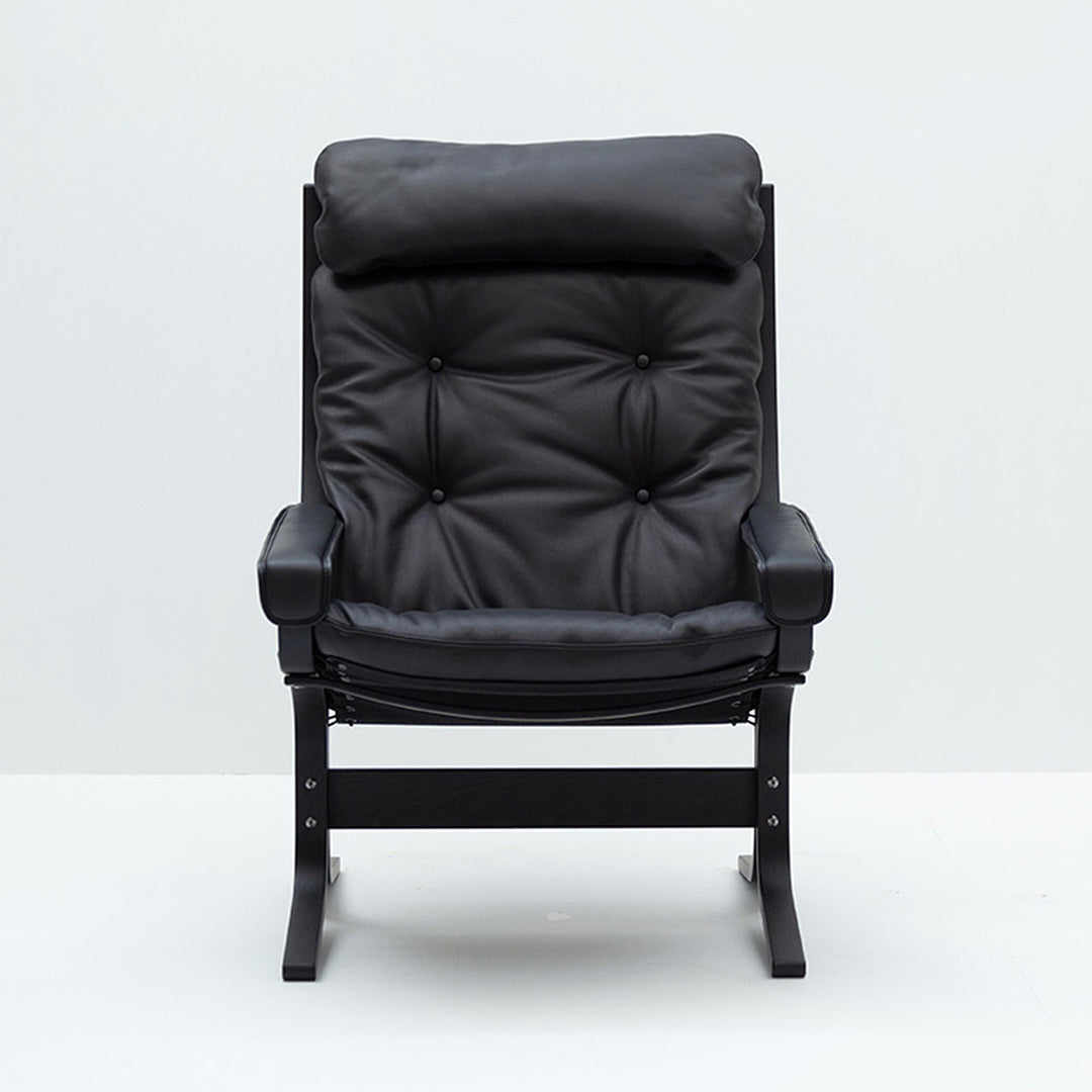 lk hjelle | siesta classic 301 chair | high back with arms | black oak + hemsen HA19 leather