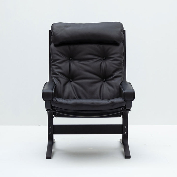 lk hjelle | siesta classic 301 chair | high back with arms | black oak + hemsen HA19 leather