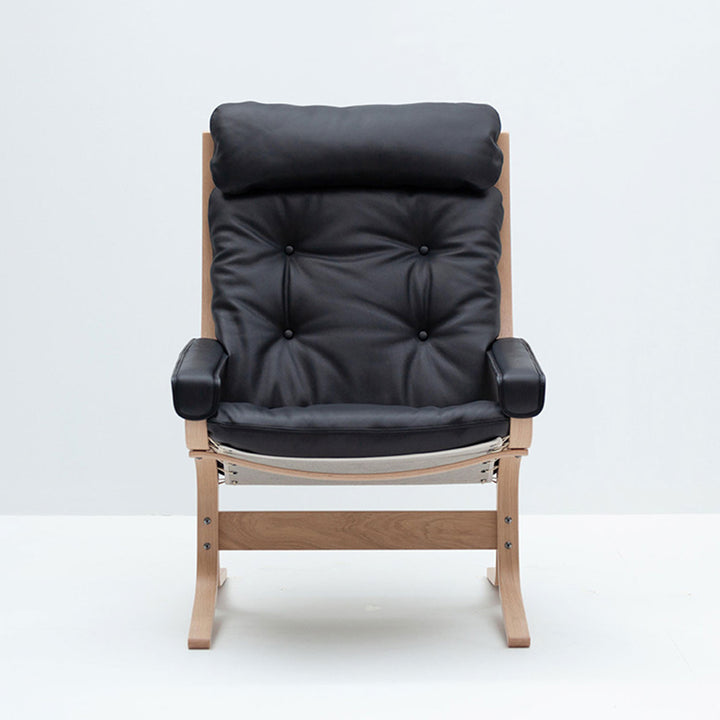 lk hjelle | siesta classic 301 chair | high back with arms | oak + hemsen HA19 leather