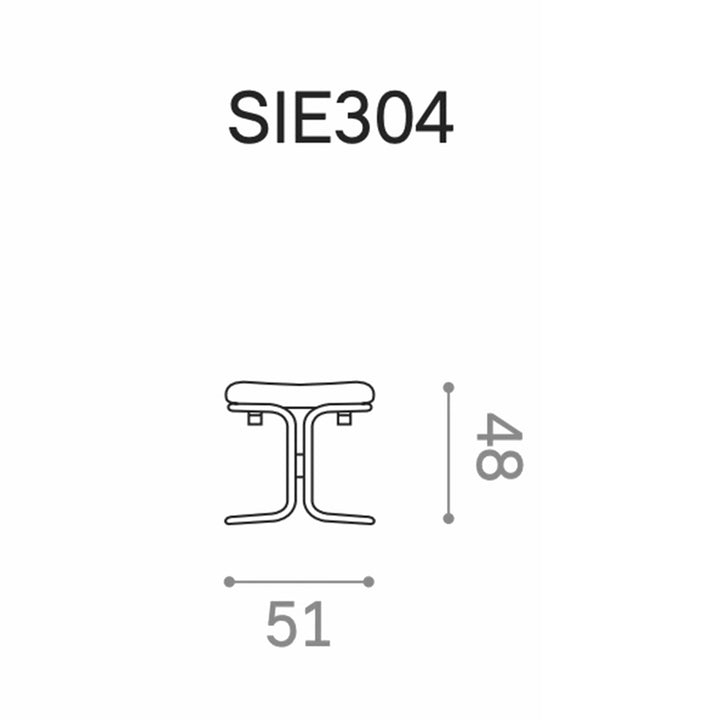 hjelle | siesta classic 304 footstool | oak + hemsen HA19 leather
