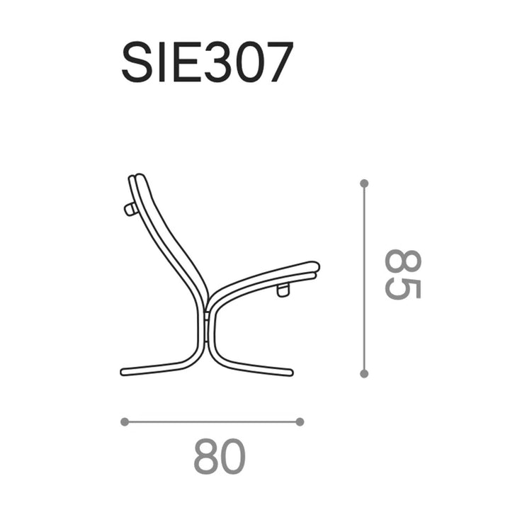 hjelle | siesta fiora 307 chair | low back | black oak + hemsen HA19 leather