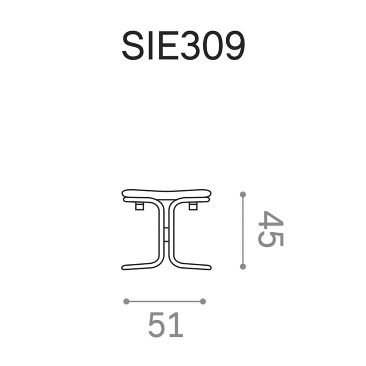 hjelle | siesta fiora 309 footstool | oak + hemsen HA19 leather
