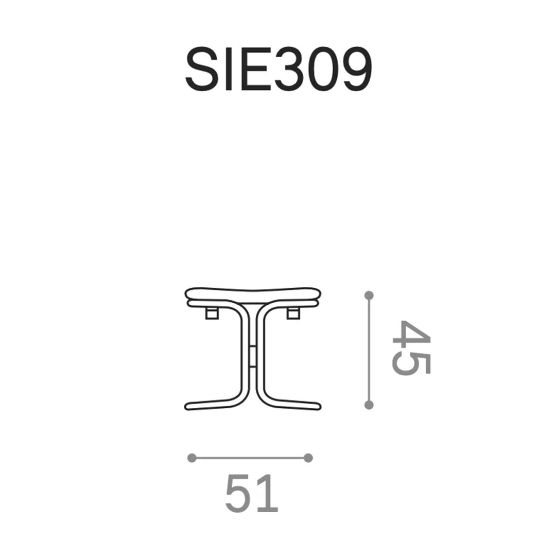 hjelle | siesta fiora 309 footstool | oak + rustical tan leather