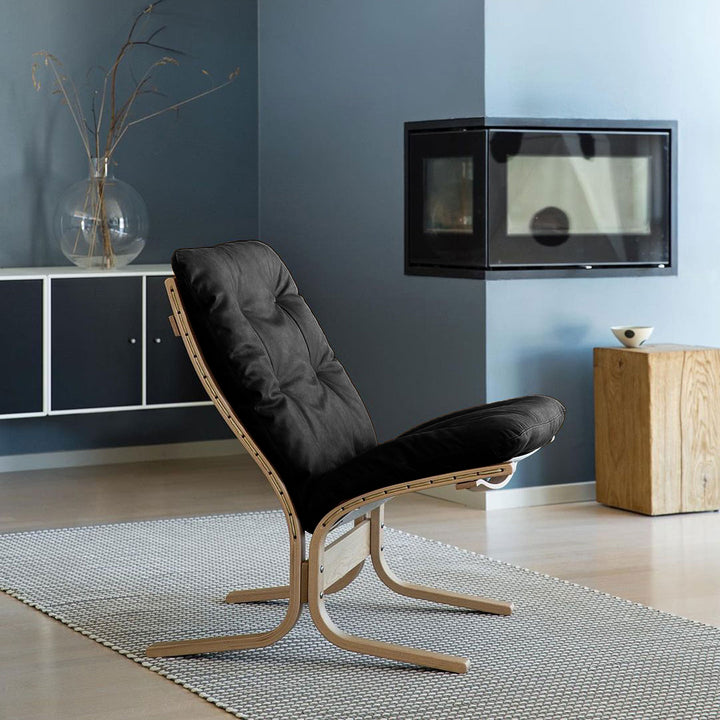 hjelle | siesta classic 302 chair | low back | oak + hemsen HA19 leather