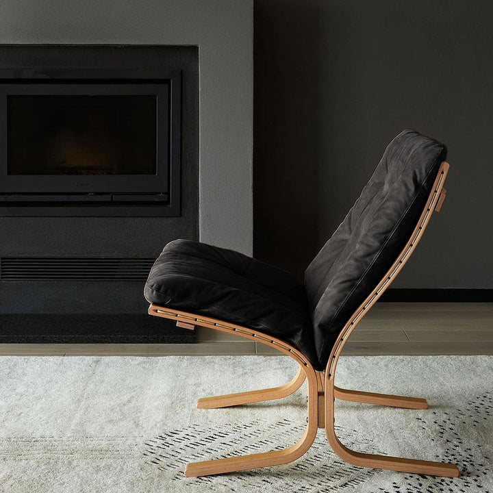 hjelle | siesta classic 302 chair | low back | oak + hemsen HA19 leather