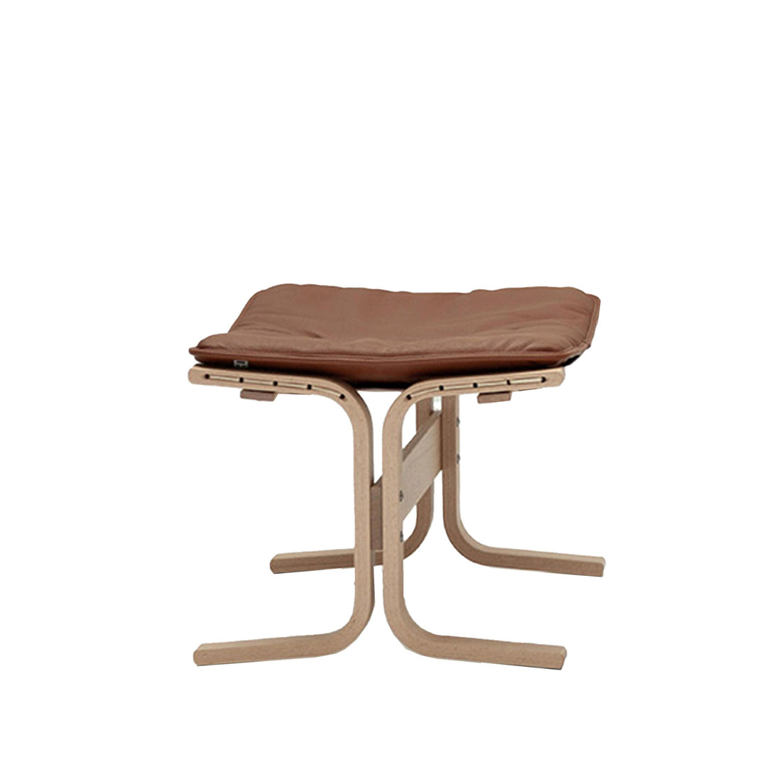 hjelle | siesta fiora 309 footstool | oak + rustical tan leather