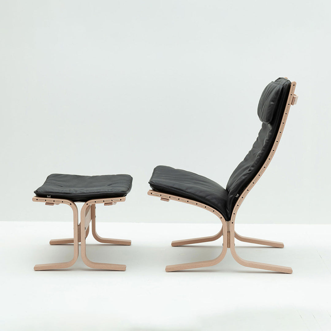 hjelle | siesta fiora 309 footstool | oak + hemsen HA19 leather