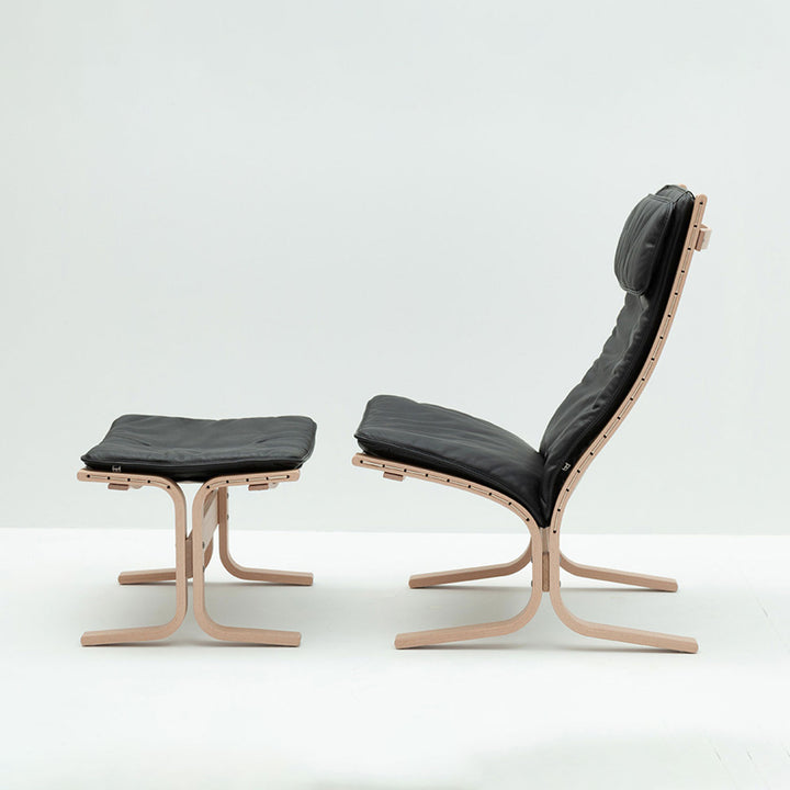 hjelle | siesta fiora 309 footstool | oak + hemsen HA19 leather