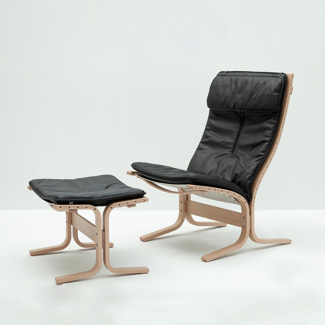 hjelle | siesta fiora 309 footstool | oak + hemsen HA19 leather