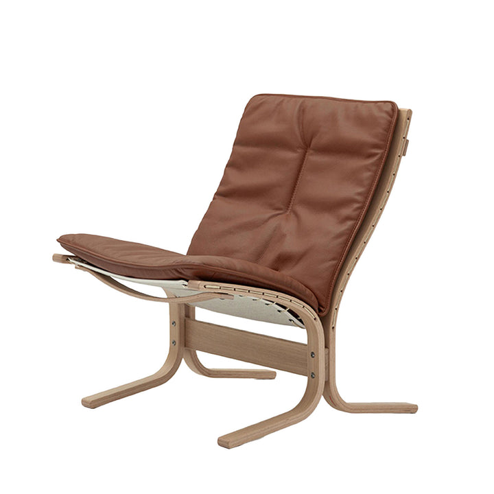 lk hjelle | siesta fiora 307 chair | low back | oak + rustical tan leather