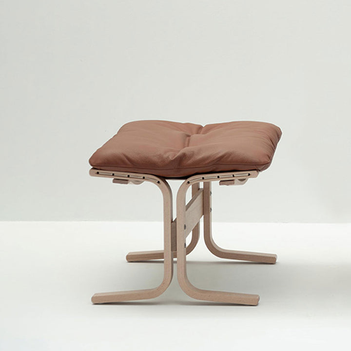 hjelle | siesta classic 304 footstool | oak + rustical tan leather