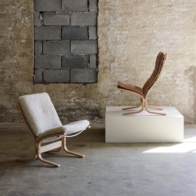 hjelle | siesta fiora 305N chair | high back + neck cushion | oak + elmo rustical tan leather