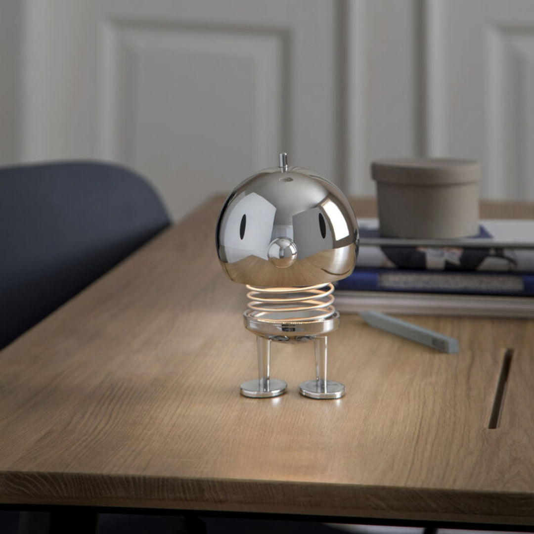 hoptimist | cordless led lamp | chrome large