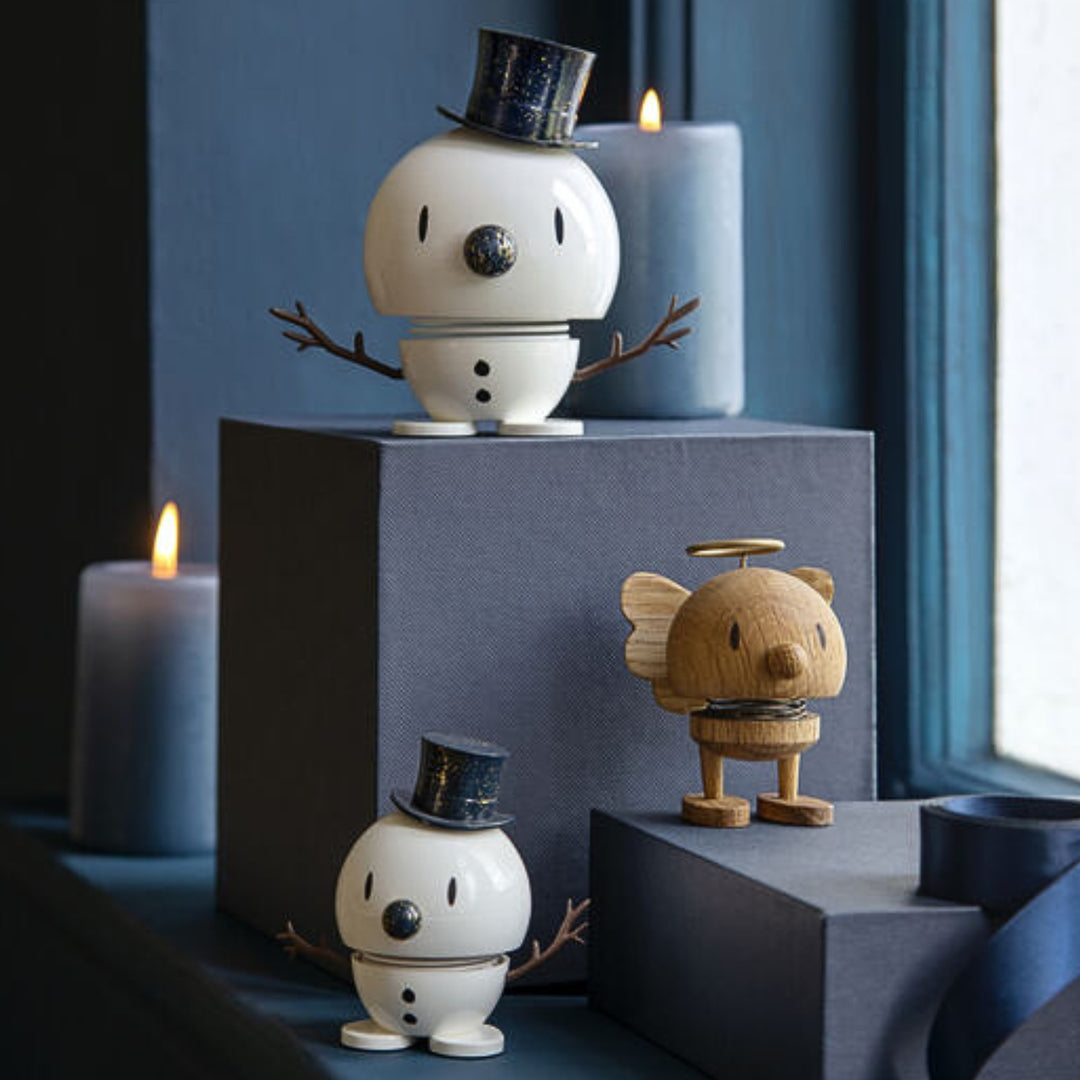 hoptimist | snowman | medium | white + blue
