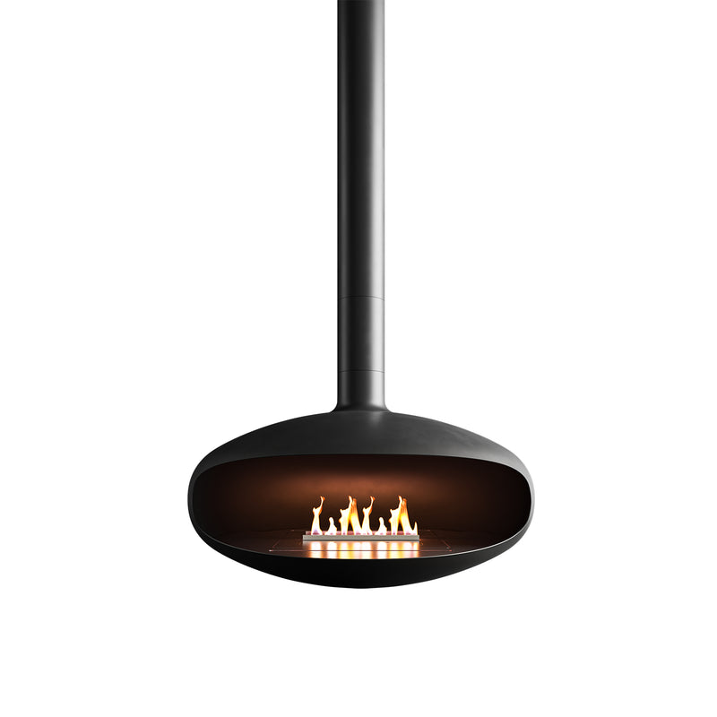 icon fires | the iconic 900 hanging fireplace | matte black