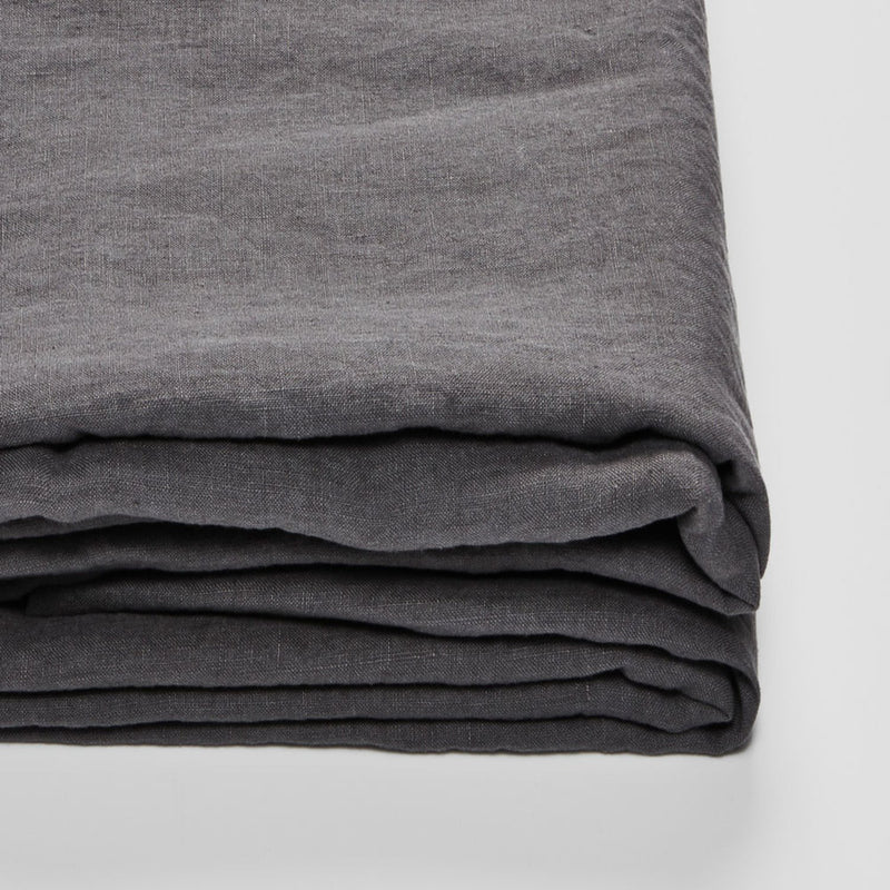 in bed | linen duvet cover | king | charcoal - LC