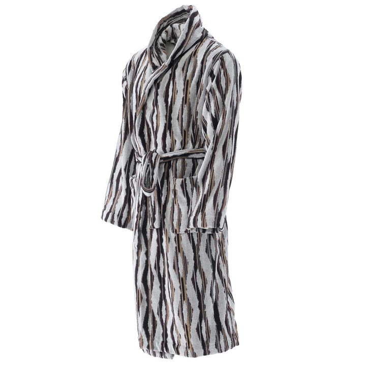 innate collection | ripple bath robe - dark