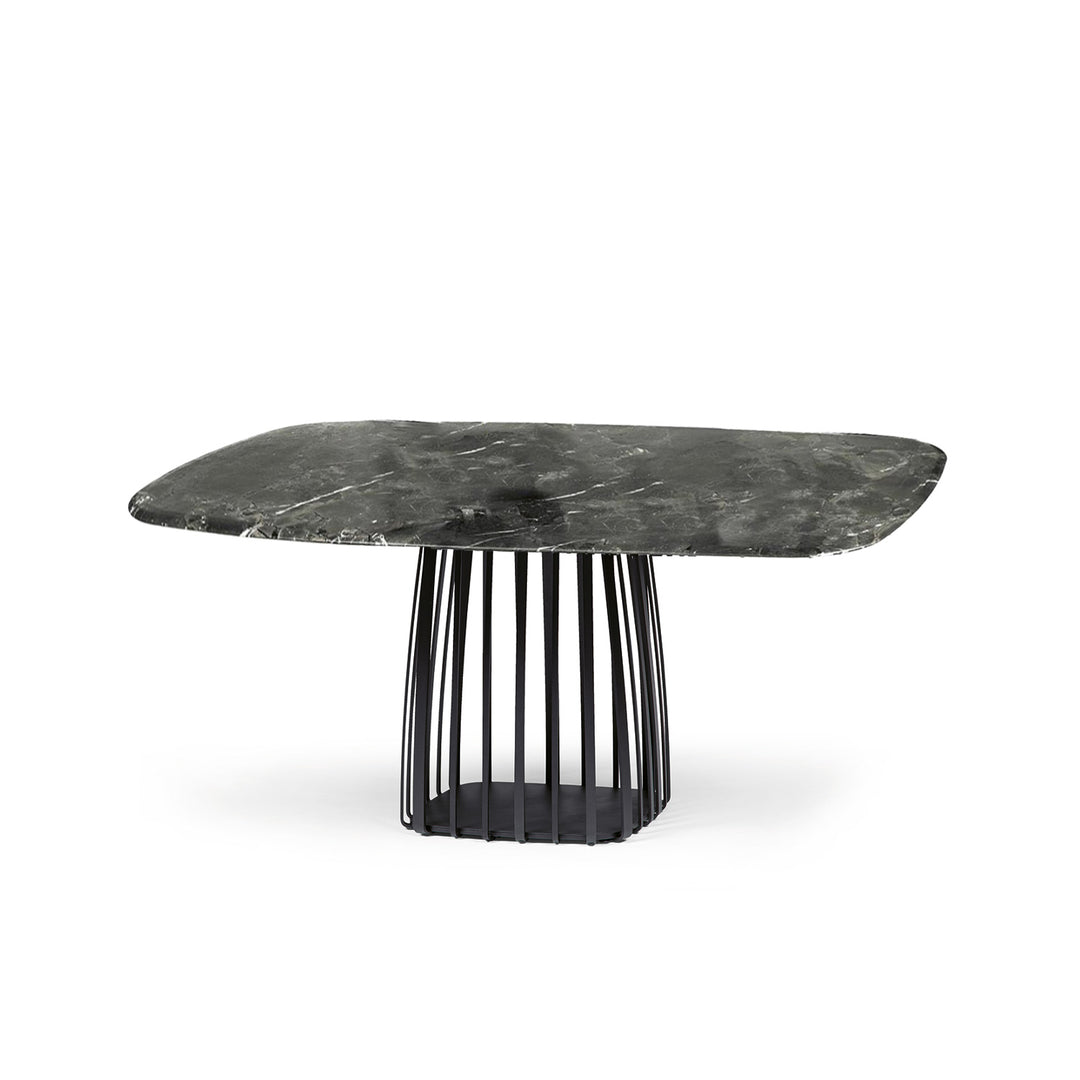 janua | low dining | bc 07 basket table | infinity stone + black base 145x110cm