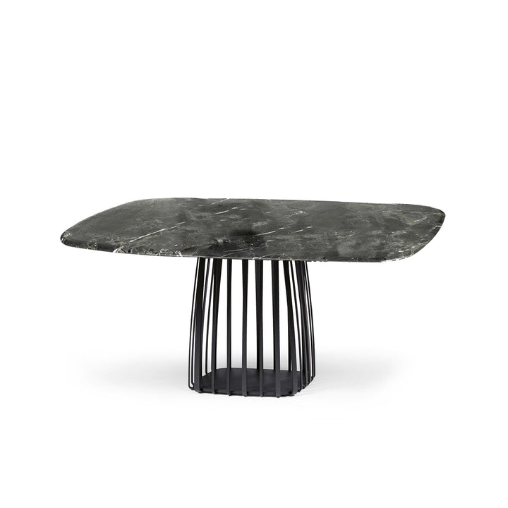 janua | low dining | bc 07 basket table | infinity stone + black base 145x110cm