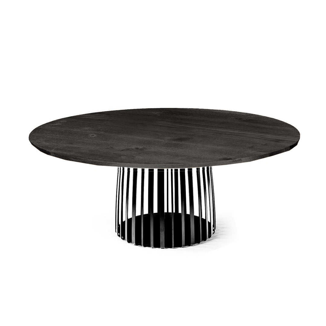 janua | bc 07 basket table round | black oak + black base 125cm