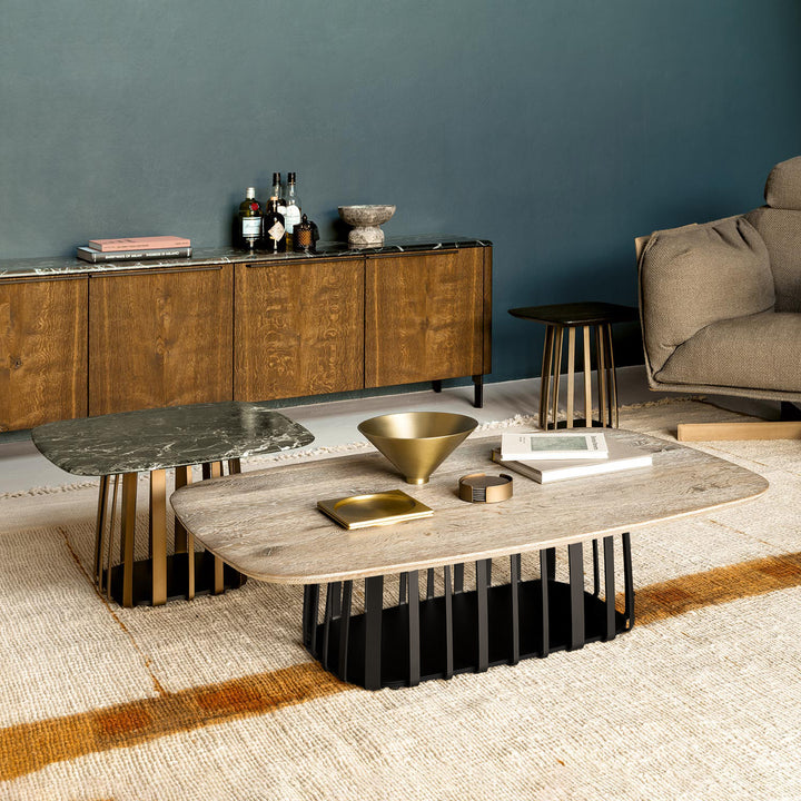 janua | bc 09 basket coffee table rectangular | white smoked oak + black base